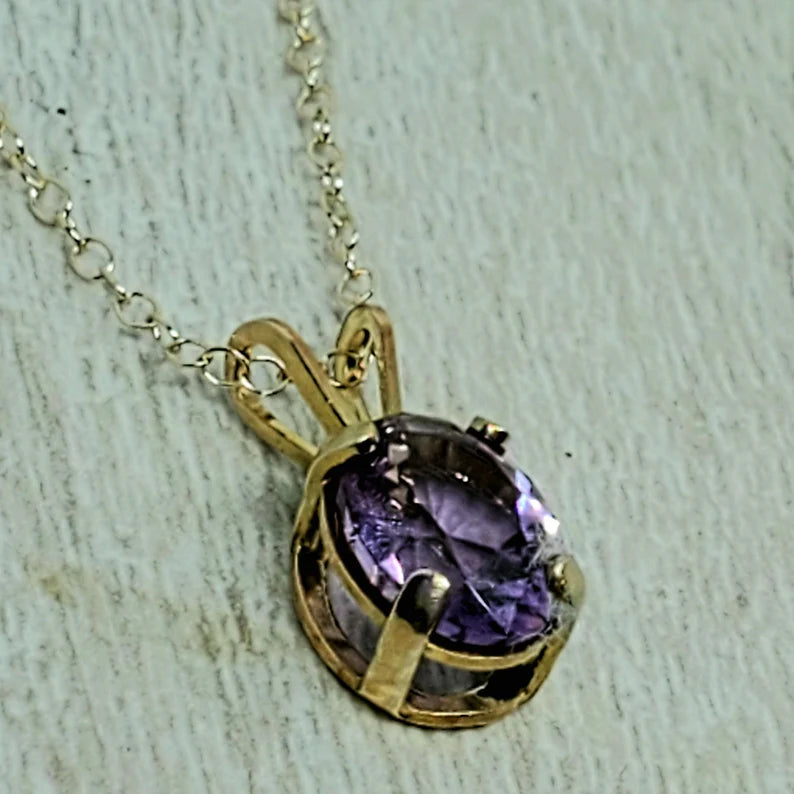 1ct Lavender Spinel Gold Filled Necklace