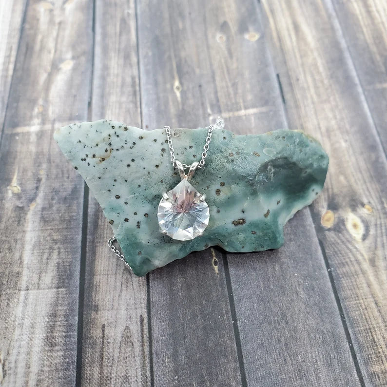 3ct Prasiolite Drop Pendant