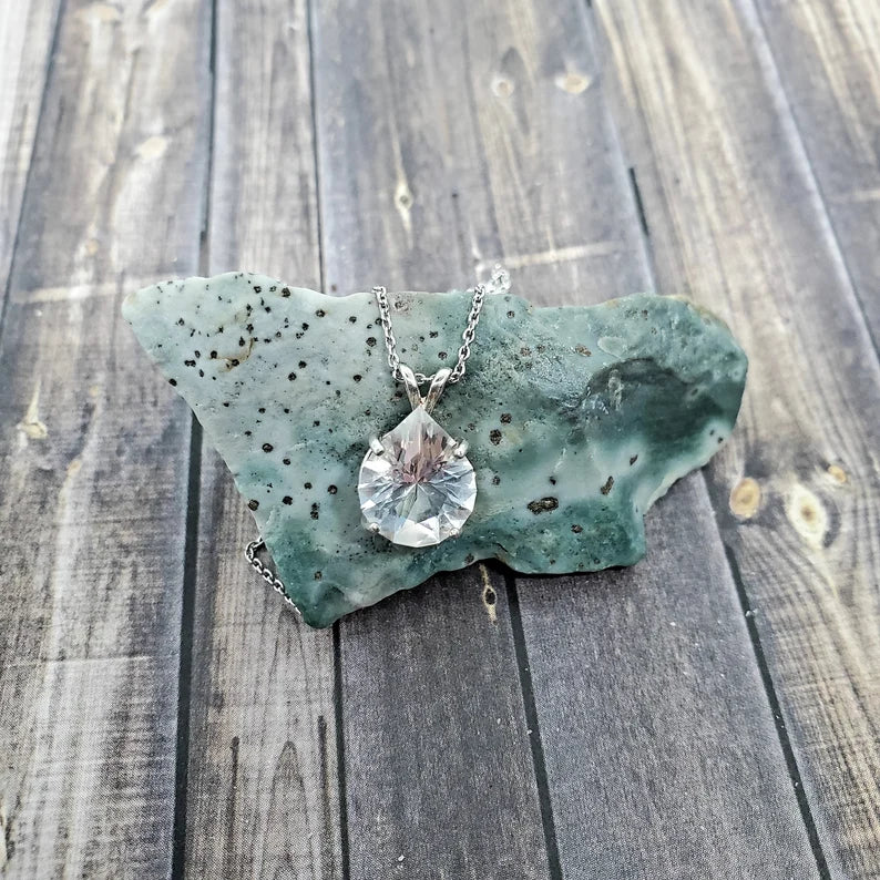 3ct Prasiolite Drop Pendant