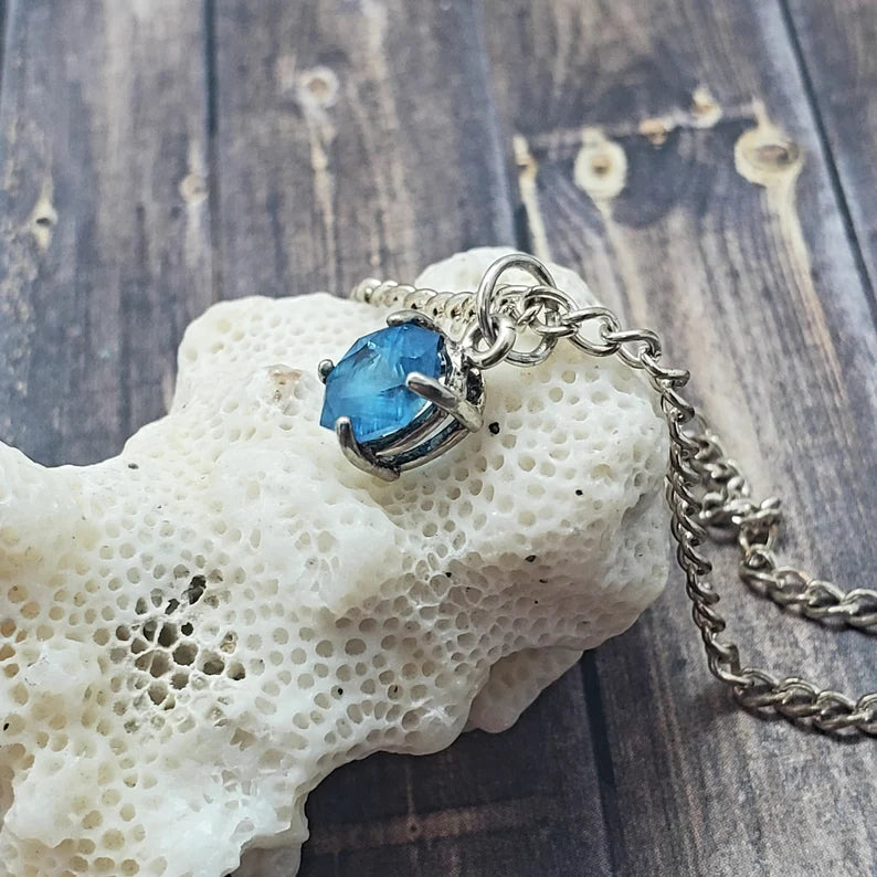 Blue Topaz Dangle Bracelet, Ankle Bracelet