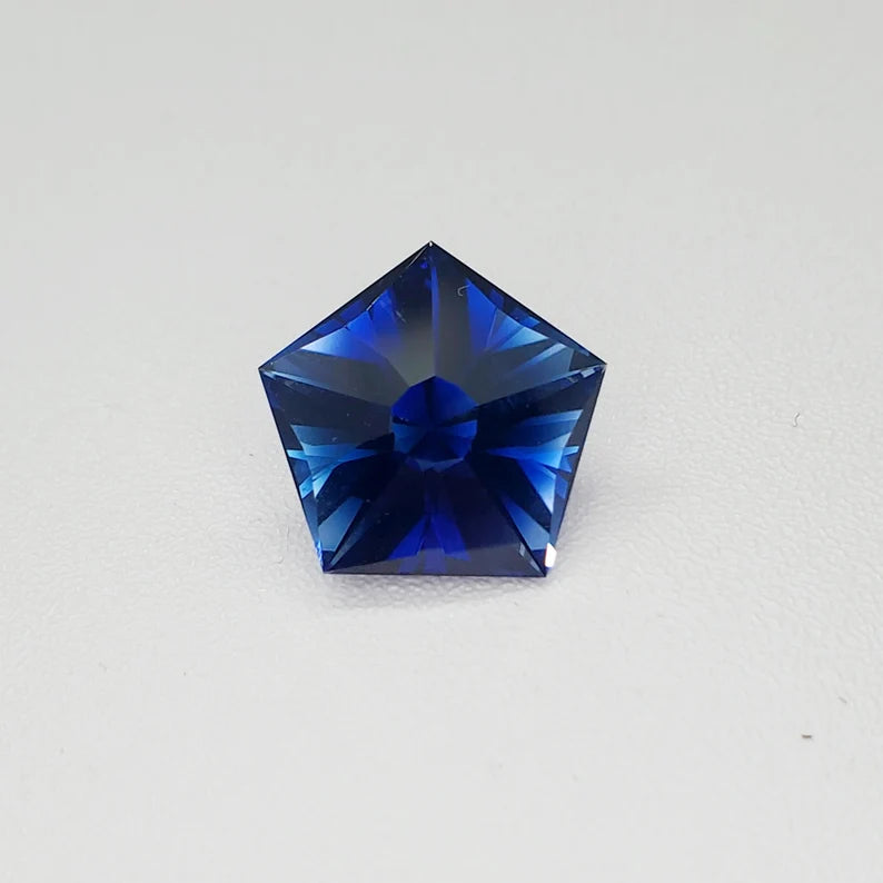 7.05ct Lab Grown Blue Sapphire Gemstone