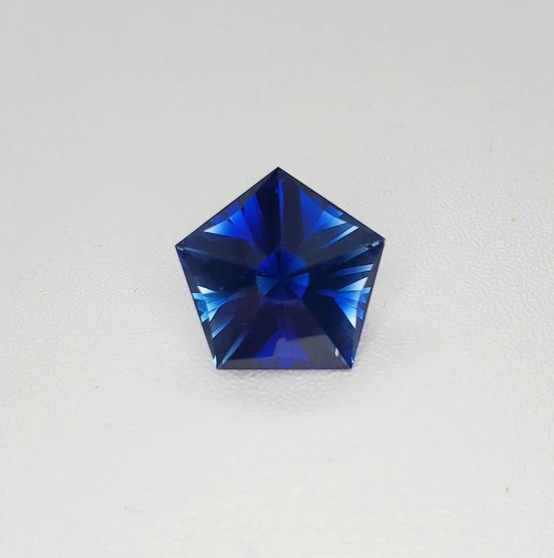 7.05ct Lab Grown Blue Sapphire Gemstone