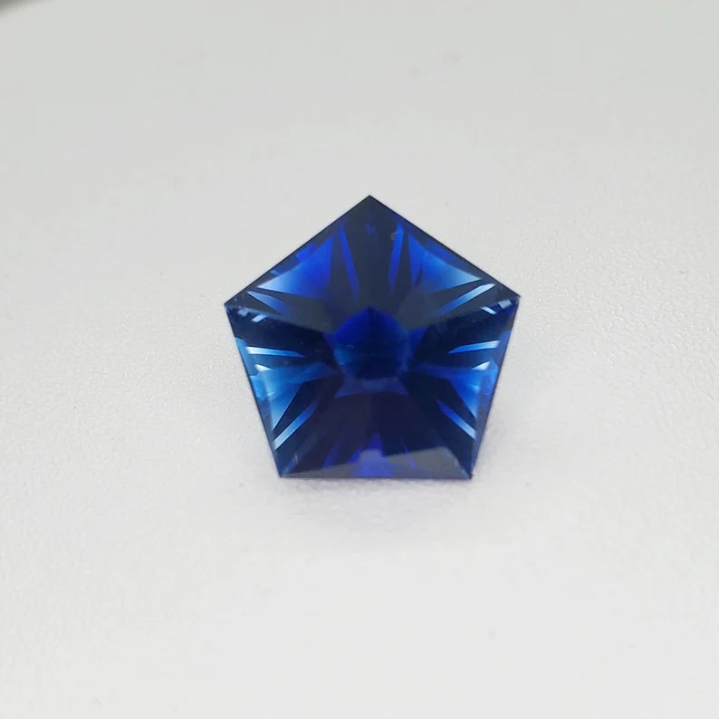 7.05ct Lab Grown Blue Sapphire Gemstone