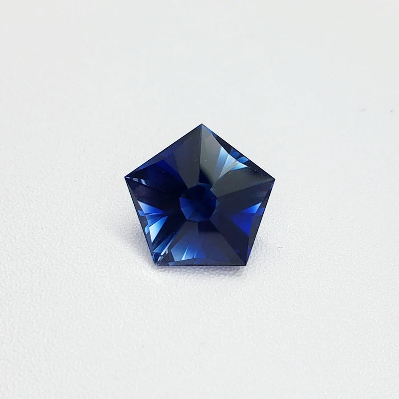 7.05ct Lab Grown Blue Sapphire Gemstone