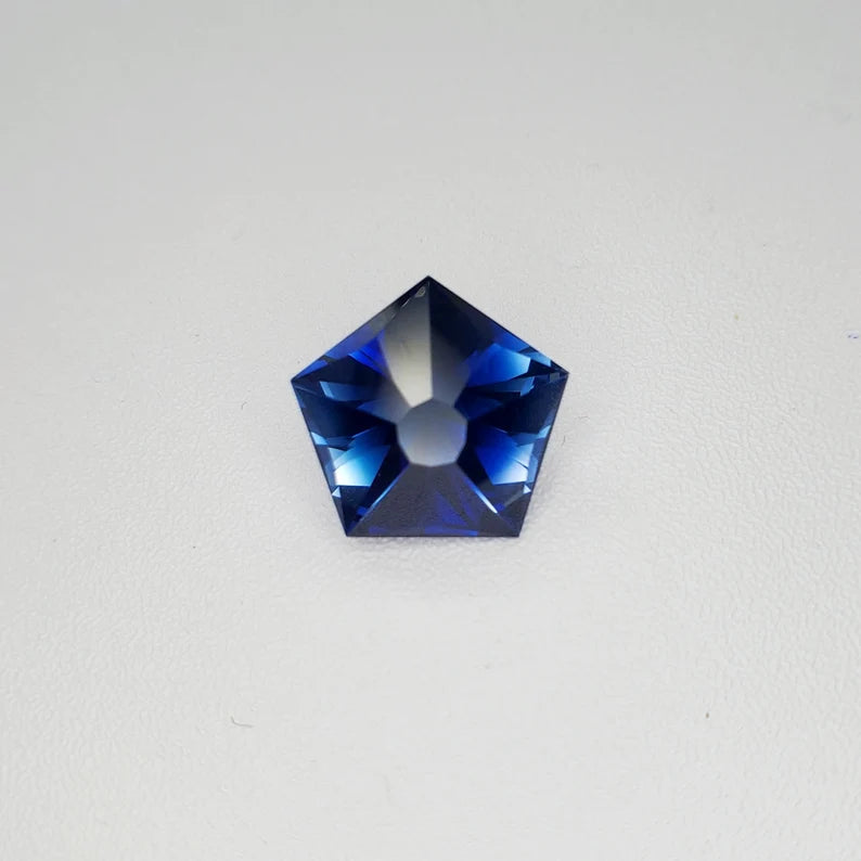 7.05ct Lab Grown Blue Sapphire Gemstone