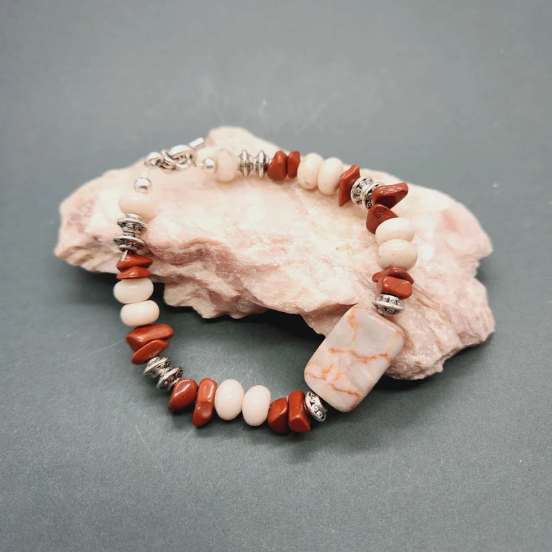 Hand Beaded Jasper Bracelet