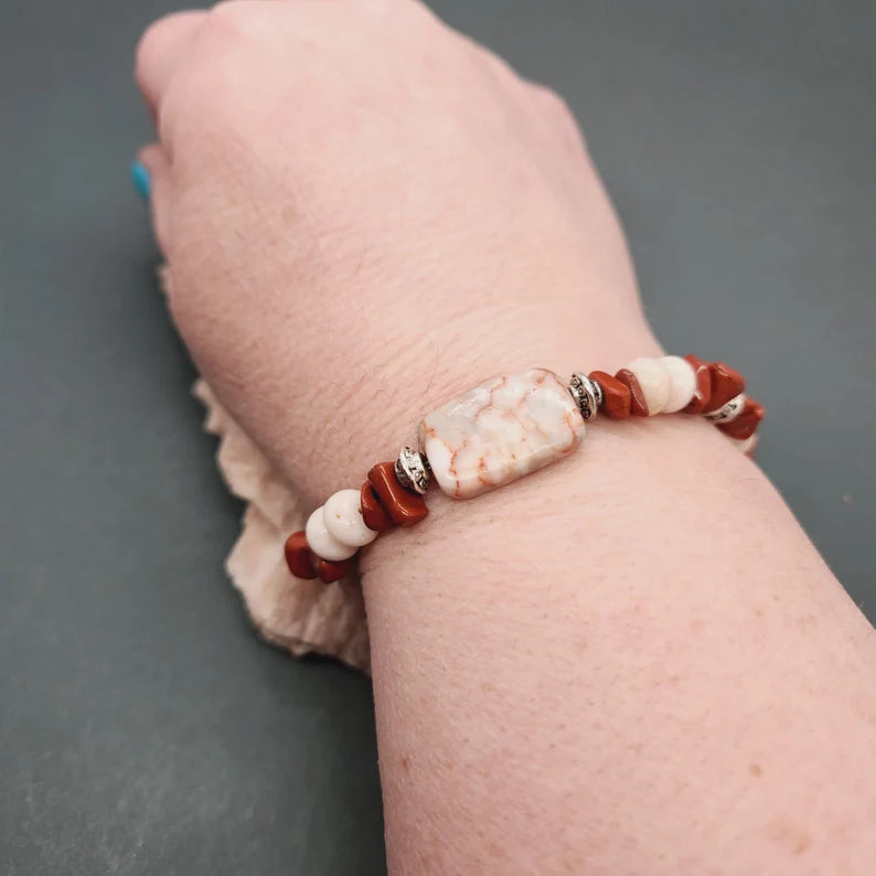 Hand Beaded Jasper Bracelet