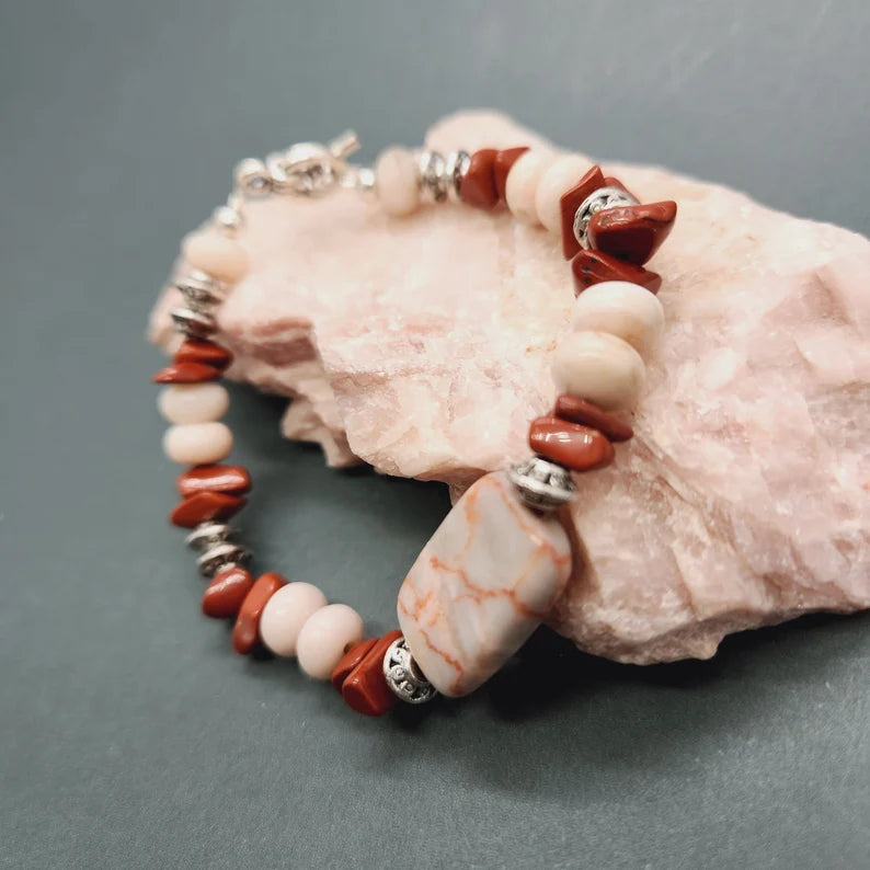 Hand Beaded Jasper Bracelet