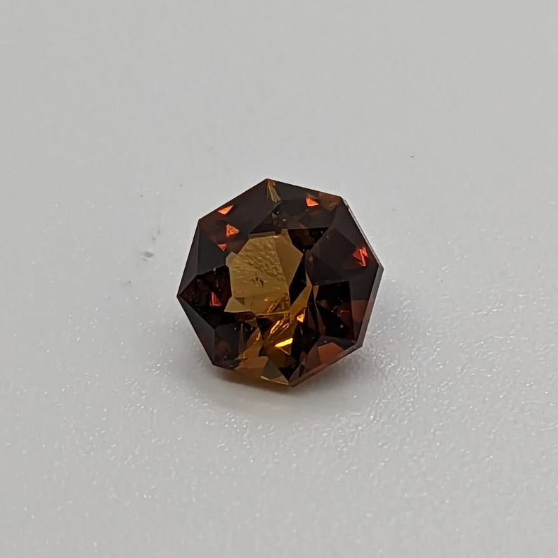 Handcut 1.7ct Sunset Tourmaline Gemstone