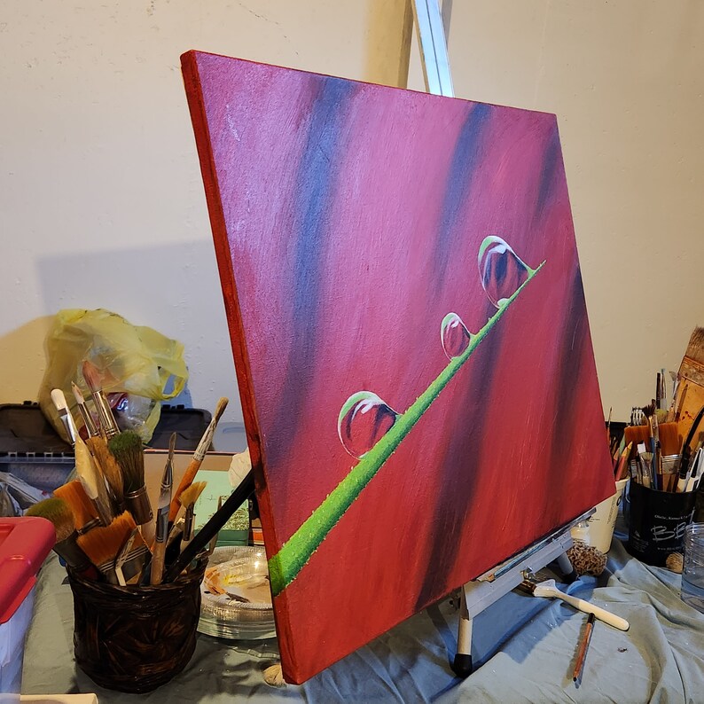Three Men in a Boat Original Hand Painted Acrylic Painting on Canvas