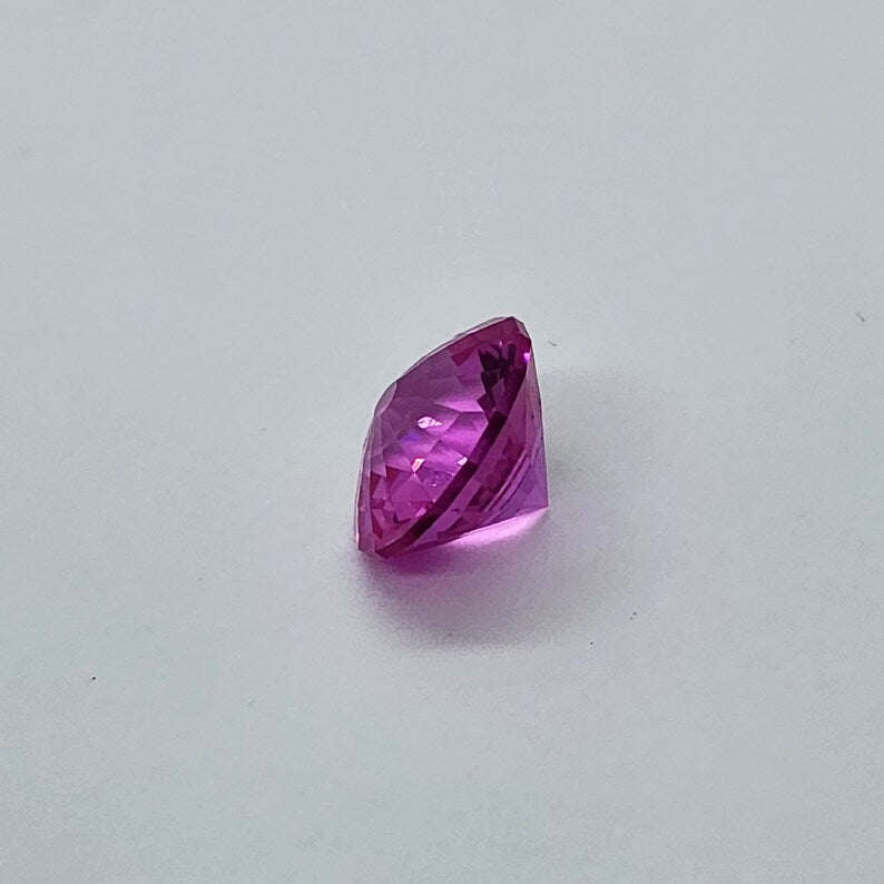Handcut 9ct Lab Grown Pink Sapphire Gemstone