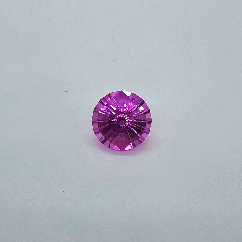 Handcut 9ct Lab Grown Pink Sapphire Gemstone