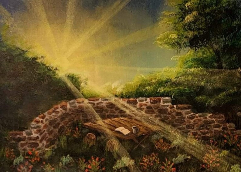 Hand Painted Coffee Break Fantasy Painting