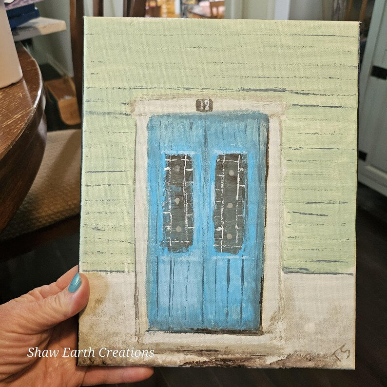 Number 12 Architecture Beachy Cottage Bungalow Original Painting