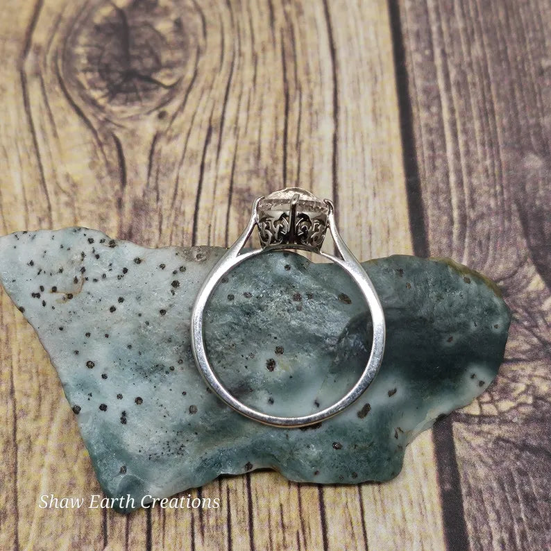 Handcut 1.9ct Morganite White Gold Ring