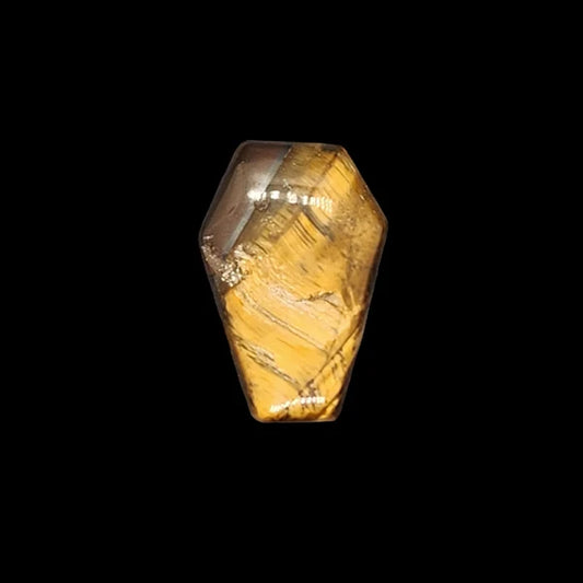 Handcut Tigers Eye Coffin Cabochon