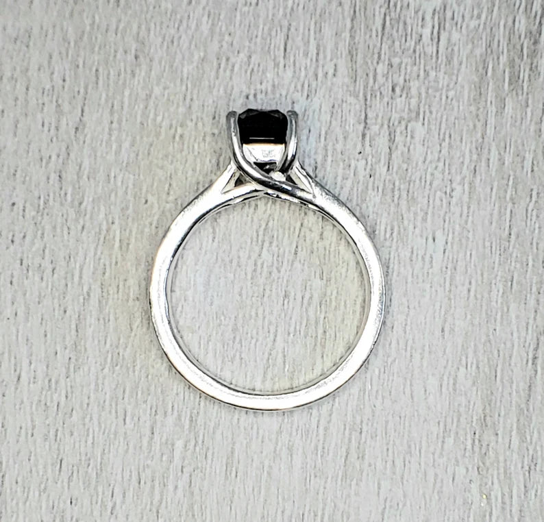 Handcut 2.3ct Handcut Red Malawi Garnet Silver Ring