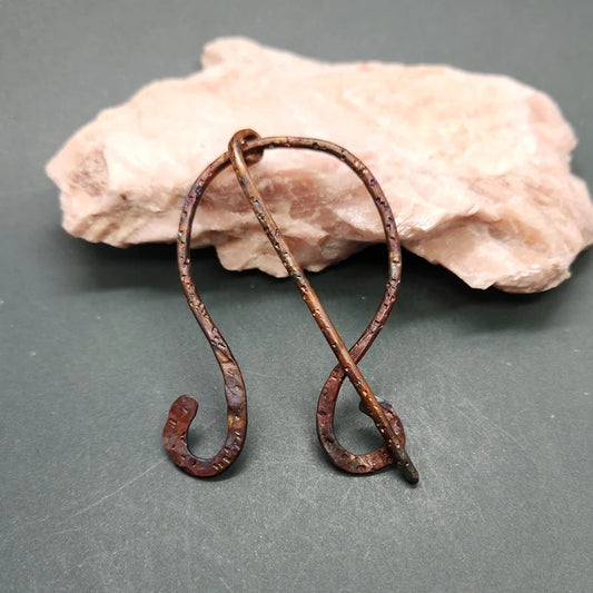 Hand Forged Copper Celtic Cloak Pin
