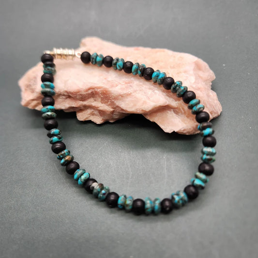 Hand Beaded Turquoise Bracelet
