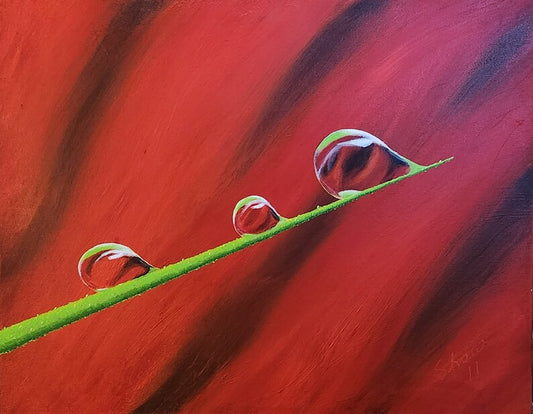 Three Men in a Boat Original Hand Painted Acrylic Painting on Canvas