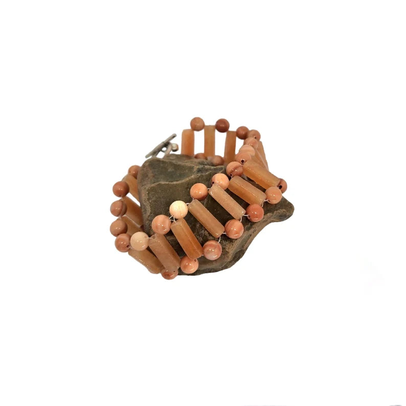Hand Beaded Orange Aventurine Bracelet