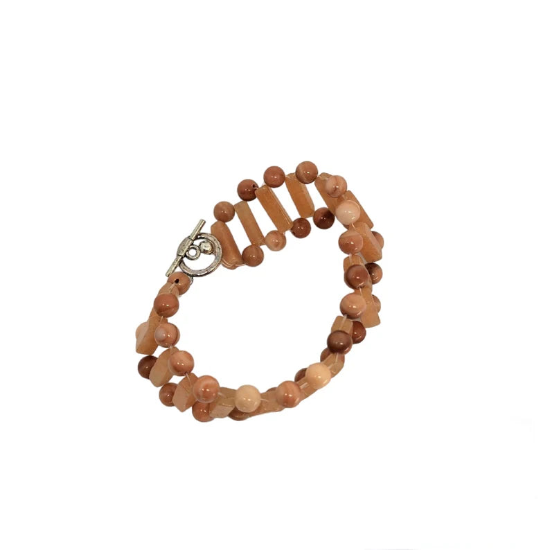 Hand Beaded Orange Aventurine Bracelet