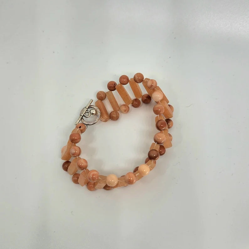 Hand Beaded Orange Aventurine Bracelet
