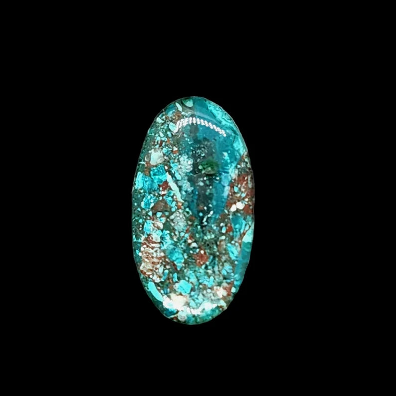 Handcut Inspiration Mine Gem Silica Chrysocolla Cabochon