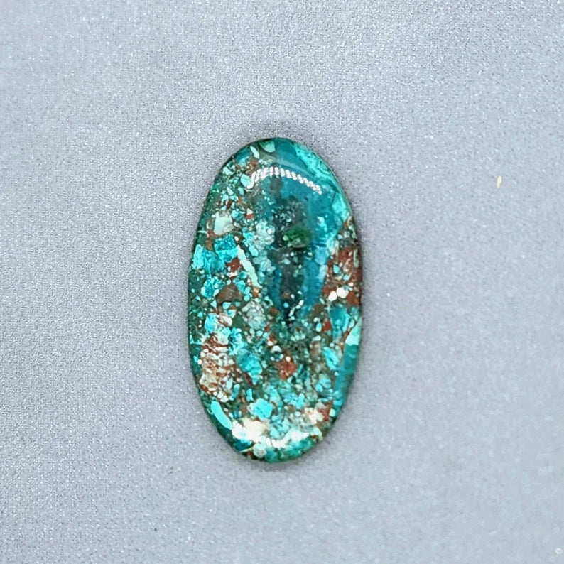 Handcut Inspiration Mine Gem Silica Chrysocolla Cabochon