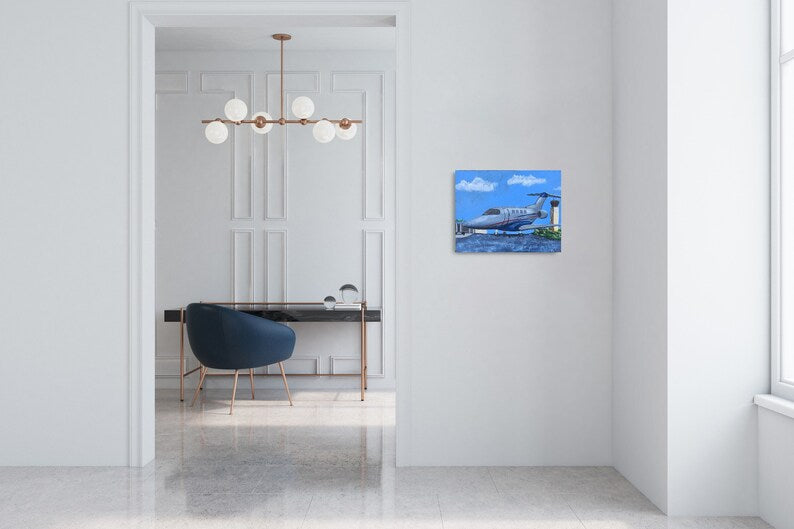 Hand Painted On Deck Airplane Airport Painting Olathe Kansas