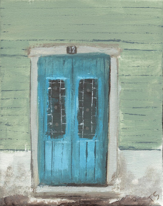 Number 12 Architecture Beachy Cottage Bungalow Original Painting