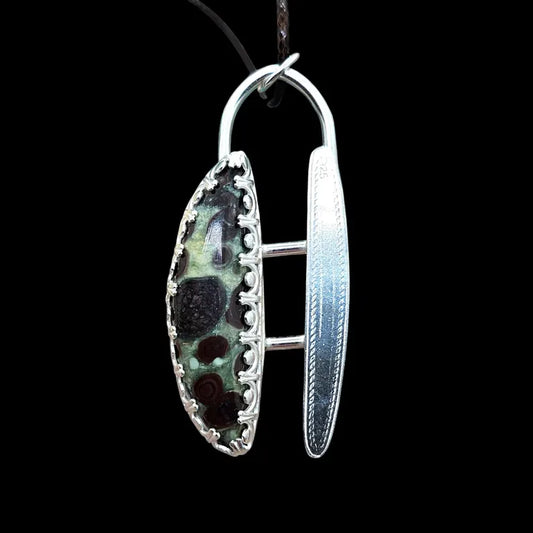 Handcut Oolite Sterling Silver Statement Necklace