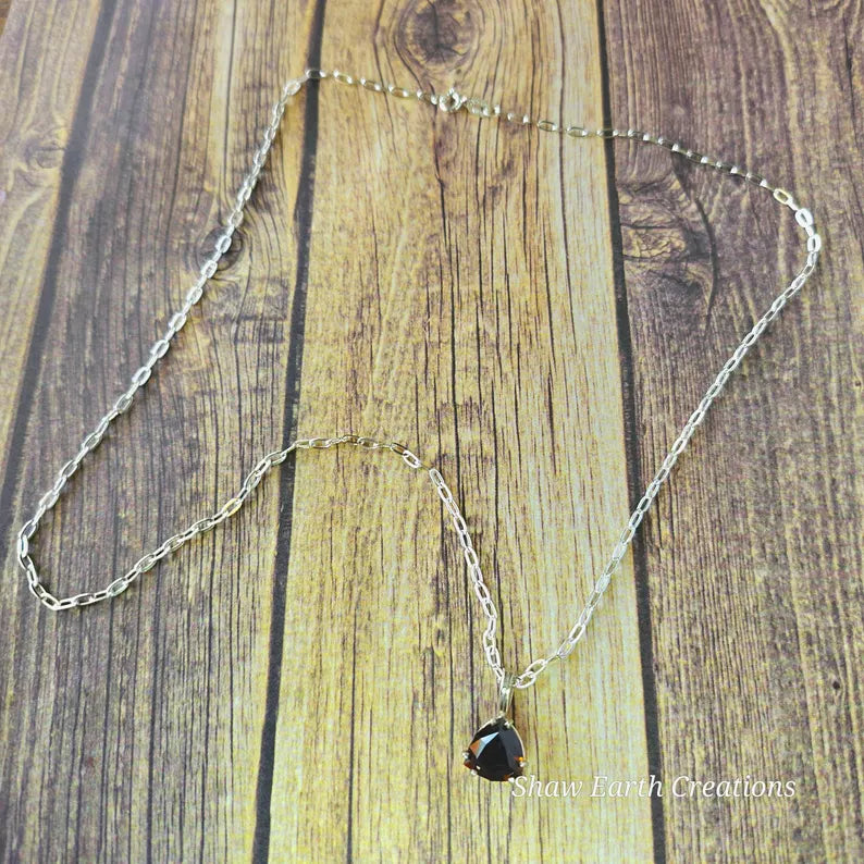 3.35ct Sunset Tourmaline Trillian Silver Necklace