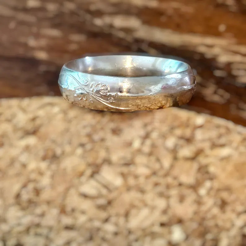 Hand Fabricated Large Sterling Silver Band Ring
