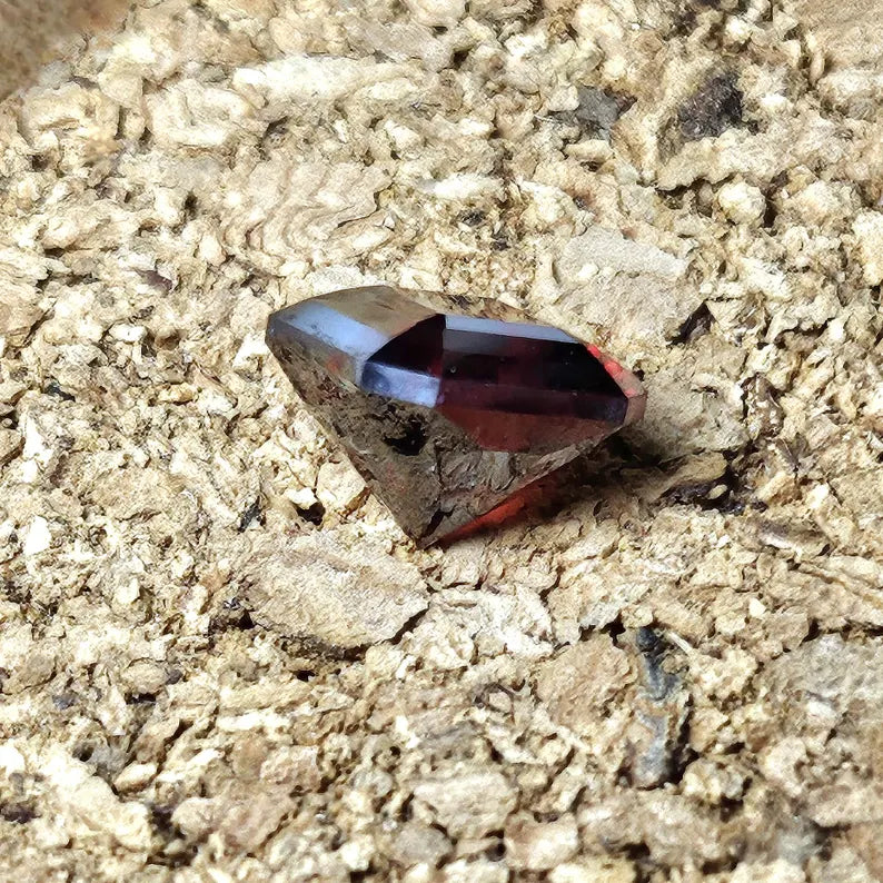 Hand Faceted 4.7ct Red Zircon Loose Gemstone