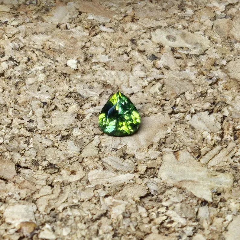 Hand Faceted .65ct Green Tourmaline Loose Gemstone