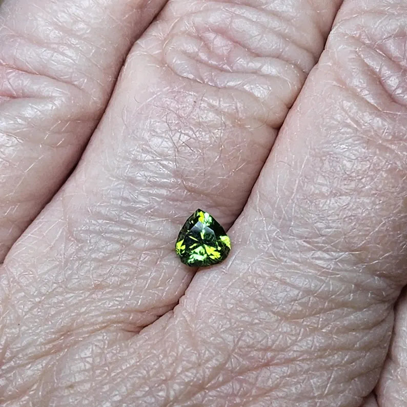 Hand Faceted .65ct Green Tourmaline Loose Gemstone