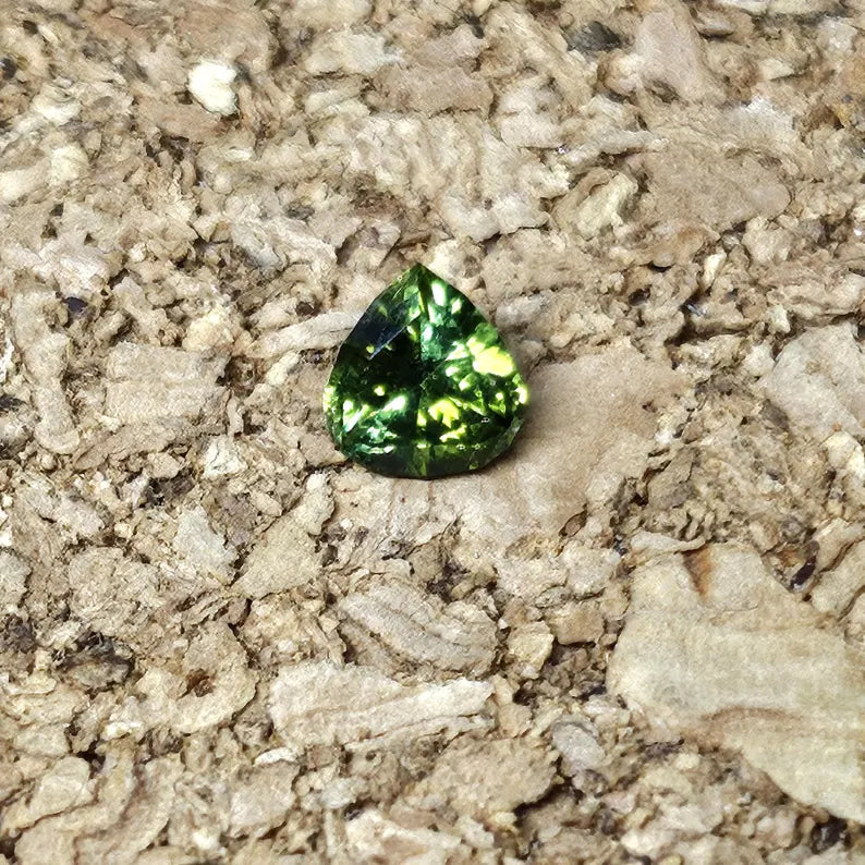 Hand Faceted .65ct Green Tourmaline Loose Gemstone