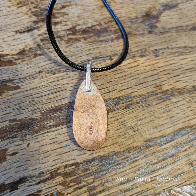 Handcrafted Natural Tanzanite Cabochon Silver Necklace