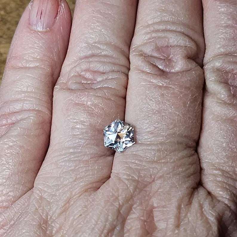 Hand Faceted 1.85ct Clear Topaz Loose Gemstone