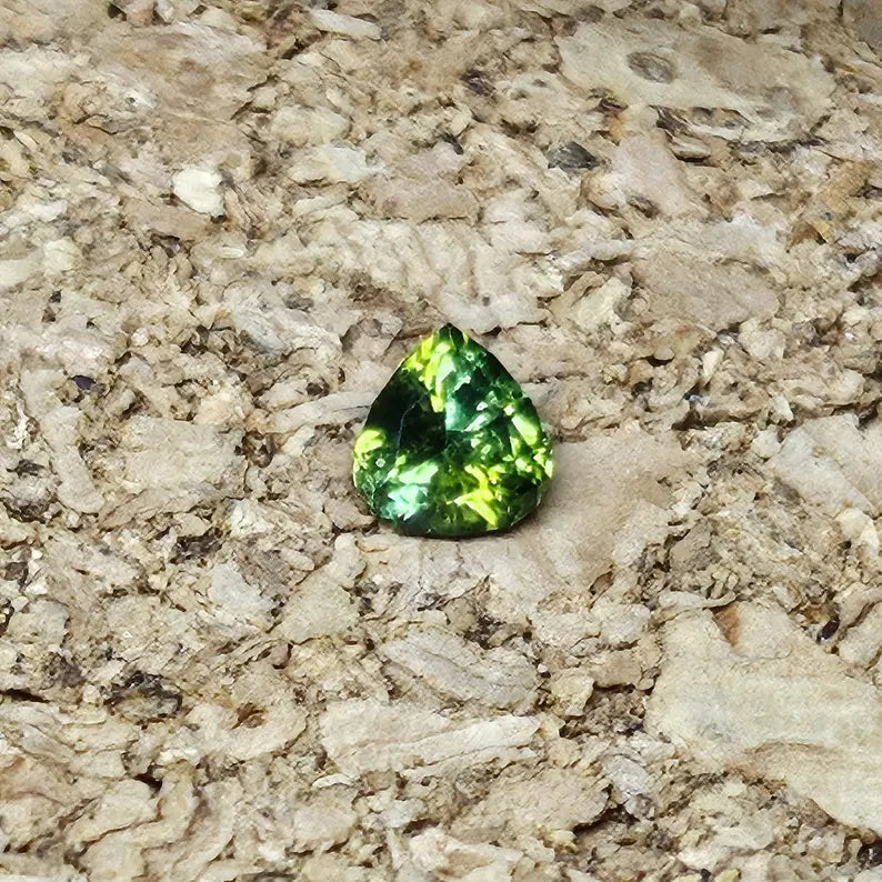 Hand Faceted .65ct Green Tourmaline Loose Gemstone