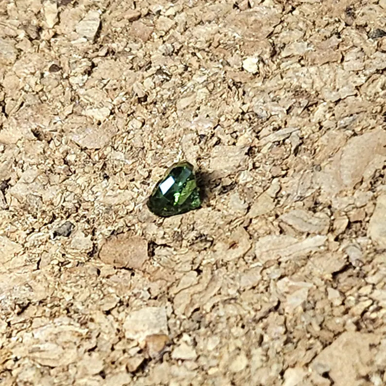 Hand Faceted .65ct Green Tourmaline Loose Gemstone