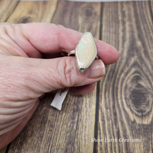 Handcrafted 4ct Opal Sterling Silver Ring