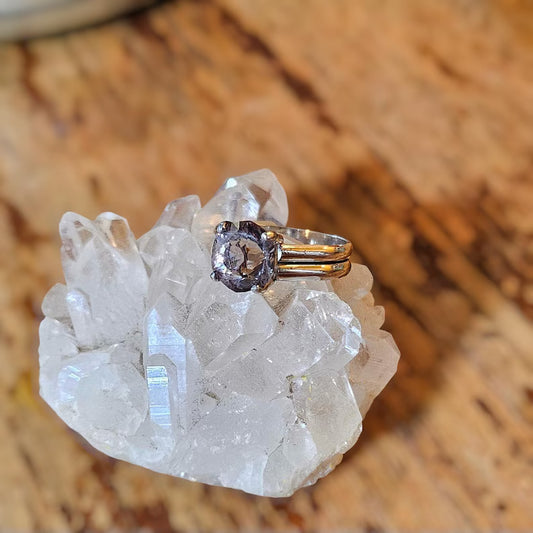 Handcut 2.85ct Ametrine Sterling Silver Ring