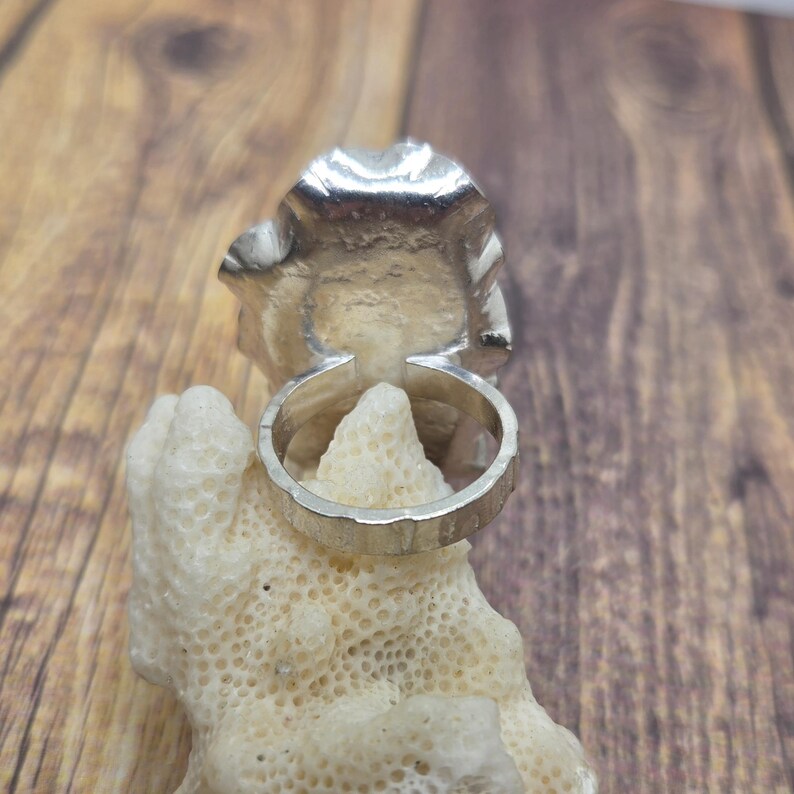 Genuine Freshwater Pearl and Genuine hand faceted Peridot Ring, Handmade Sterling Silver Brutalist Jewelry