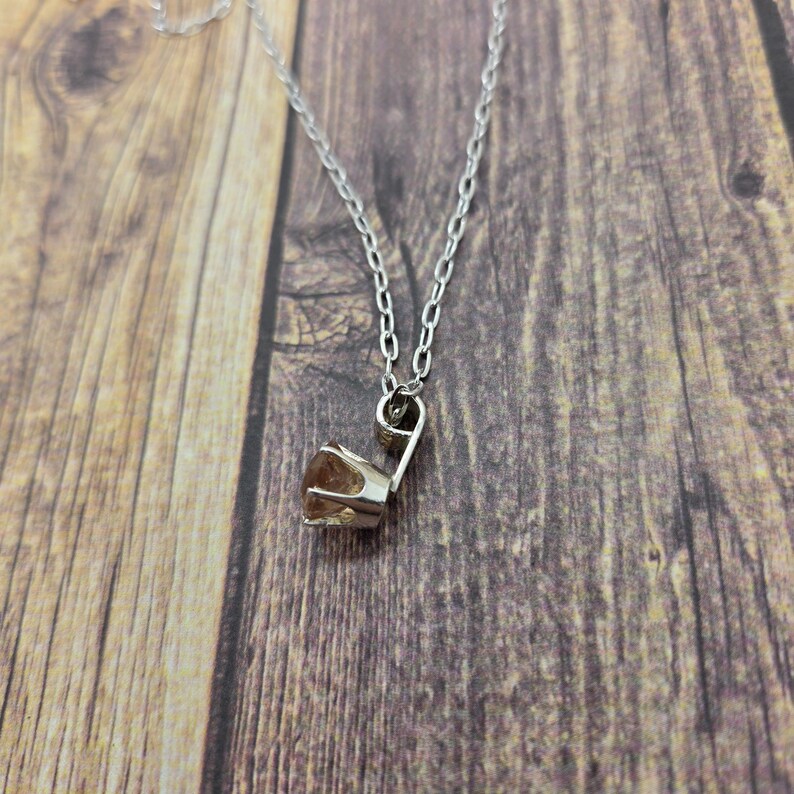 Handcut 2.5ct Oregon Sunstone Schiller Sterling Silver Necklace