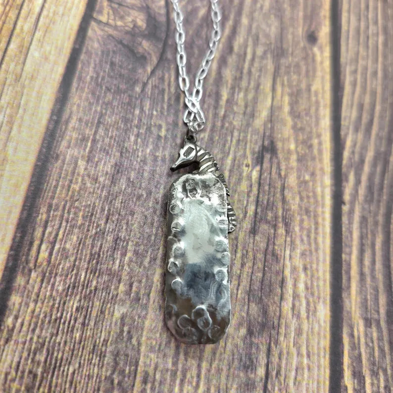 Handcrafted 5ct Raw Tourmaline Sterling Silver Necklace