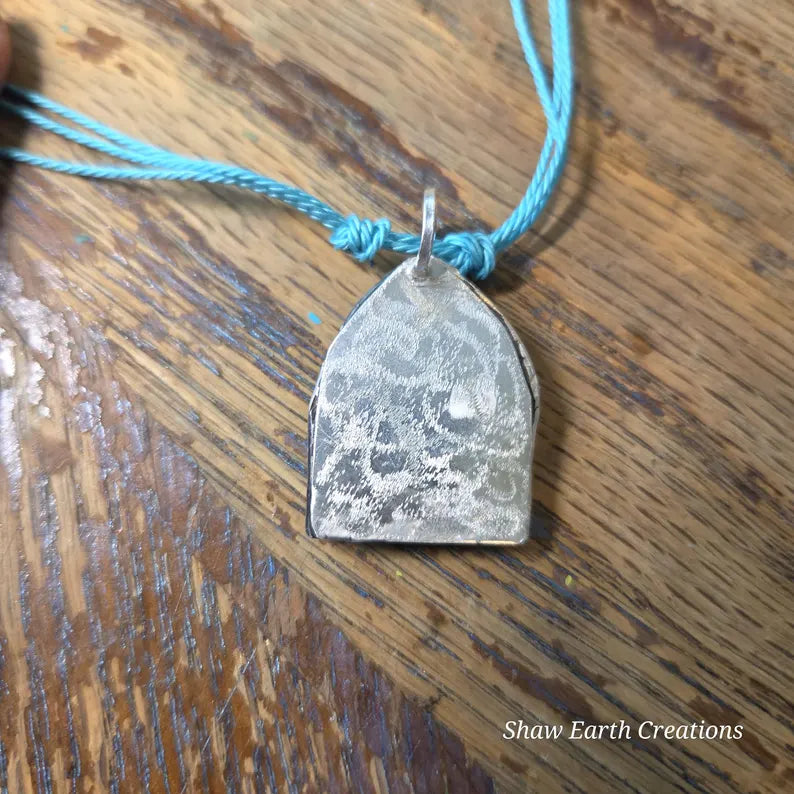 Handcut Amethyst and Labradorite Sterling Silver Fantasy Necklace