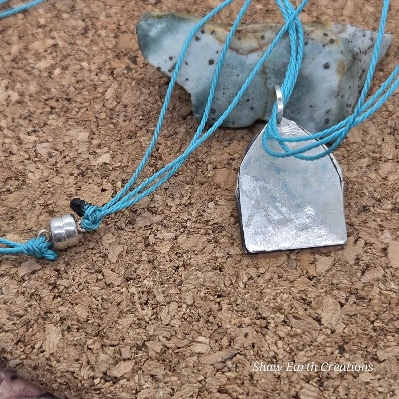 Handcut Amethyst and Labradorite Sterling Silver Fantasy Necklace