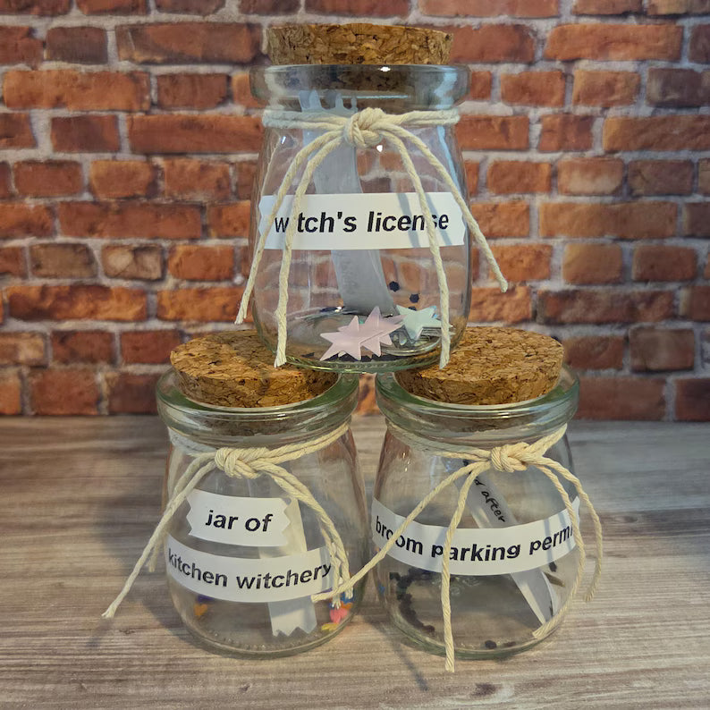 Whimsical Apothecary Jars for Everyday Magic, Funny Affirmation, Gift, and Keepsakes